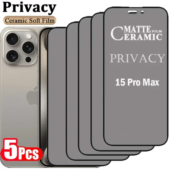 Matte Privacy Ceramic Film iPhone Screen Protector