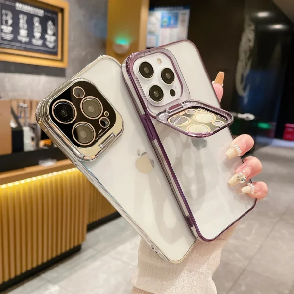 Plating TPU Clear Shockproof iPhone Case