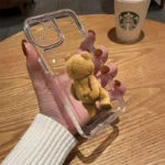 Cartoon Bear Transparent iPhone Case