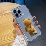 Cartoon Bear Transparent iPhone Case