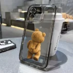 Cartoon Bear Transparent iPhone Case