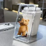 Cartoon Bear Transparent iPhone Case