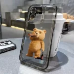 Cartoon Bear Transparent iPhone Case