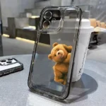 Cartoon Bear Transparent iPhone Case