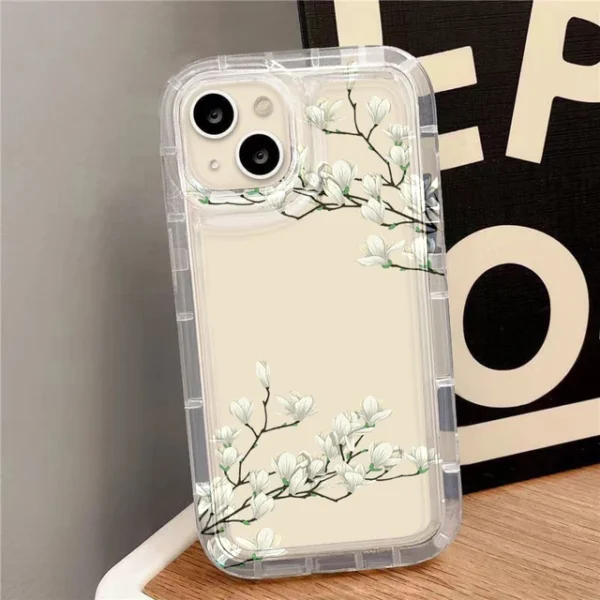 Clear Flower iPhone Case