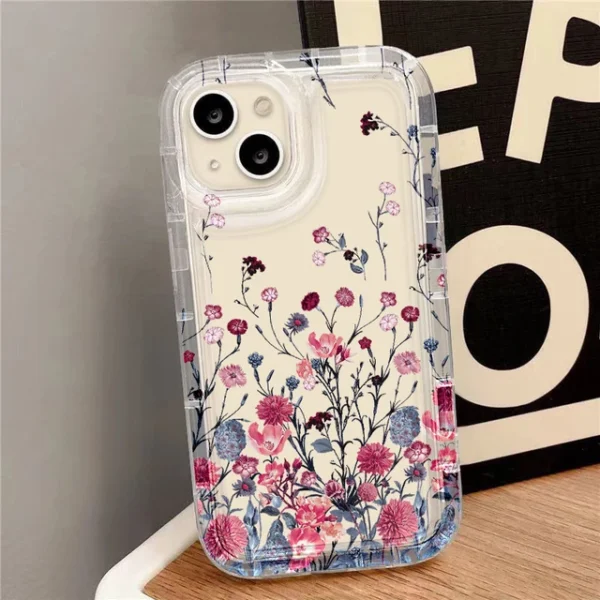 Clear Flower iPhone Case