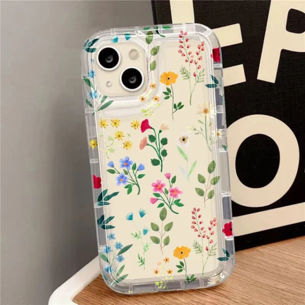 Clear Flower iPhone Case