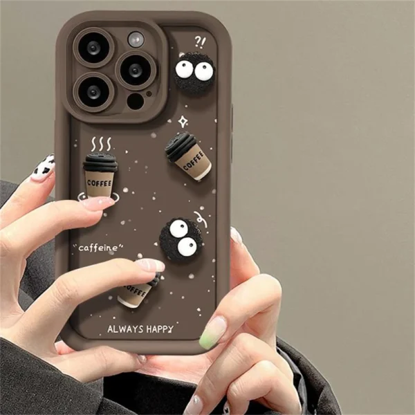 Cute Fun 3D Coffee Silicone iPhone Case