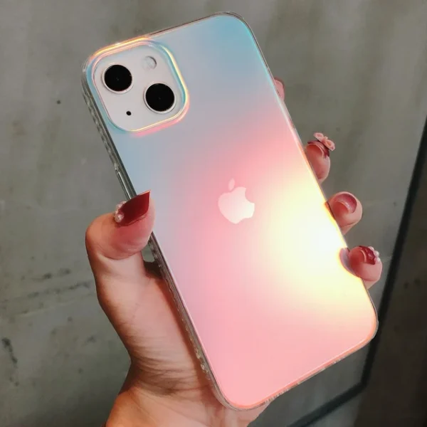 Fashion Matte Aurora Gradient iPhone Case