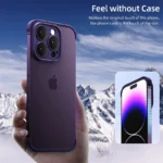 Frameless TPU Silicone Bumper with Glass Lens Protector iPhone Case