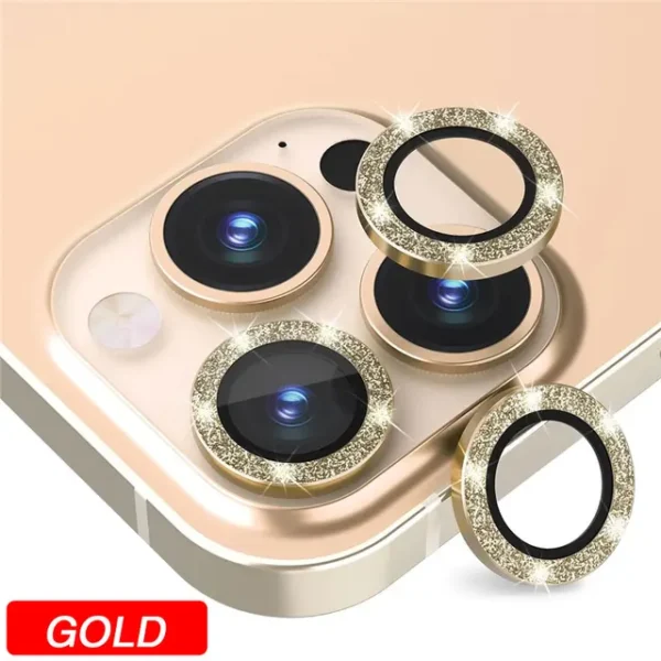 Glitter Bling Metal Glass Camera Lens Protector iPhone