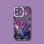 INS Purple Blue Sunset Snow Mountain iPhone Case