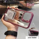 Lens Metal Ring Stand Phone Case for iPhone