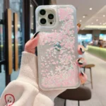 Love Heart Glitter Liquid Quicksand iPhone Case