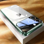 Luxury Plating Clear Hard PC Glass Lens Camera Case for iPhone