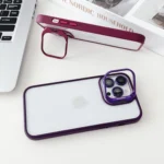 Lens Metal Ring Stand Phone Case for iPhone