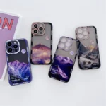 INS Purple Blue Sunset Snow Mountain iPhone Case