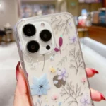 Shining Glitter Star Flowers iPhone Case