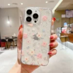 Shining Glitter Star Flowers iPhone Case