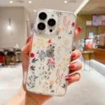 Shining Glitter Star Flowers iPhone Case