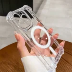 Shockproof Magnetic Transparent iPhone Case