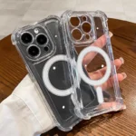 Shockproof Magnetic Transparent iPhone Case