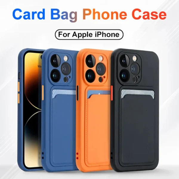 Silicone Wallet Phone Case iPhone