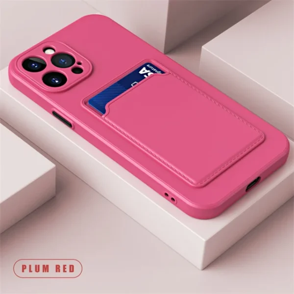 Silicone Wallet Phone Case iPhone